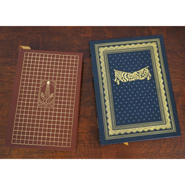 Gold Set of 16 Gold Embossed Leather Bound Books W/ Gilt Edge by the Eaton Press For Sale - Image 8 of 13