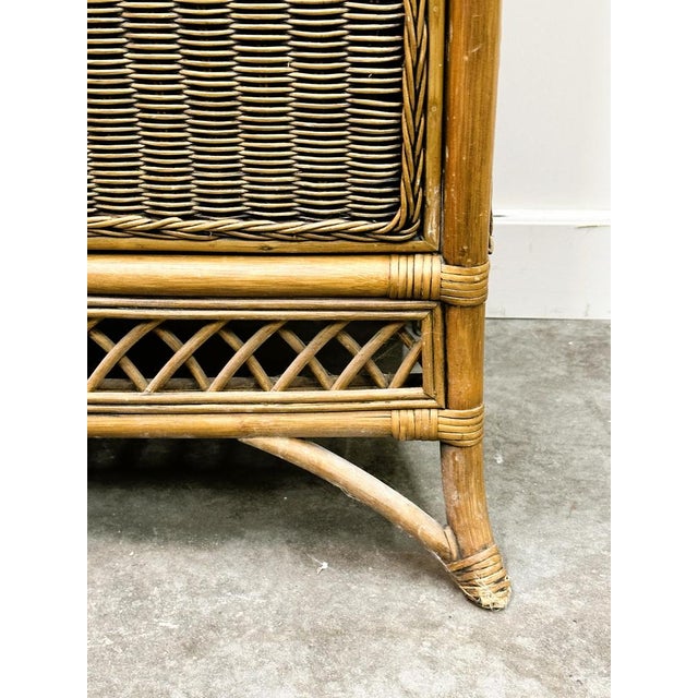 Vintage Italian Rattan and Bamboo Sideboard, Italy, 1970s For Sale - Image 4 of 12