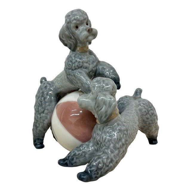 Spain Porcelain Poodle Sculpture, Spain, 1970s For Sale
