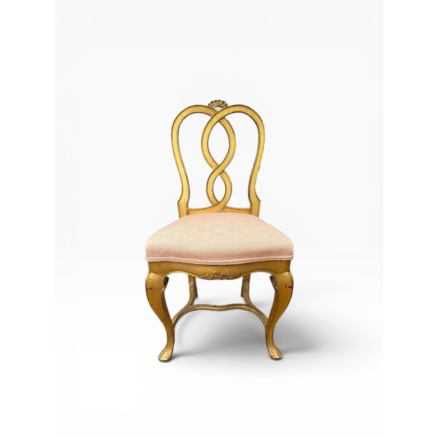 Late 20th Century Pair of Gilded Hollywood Regency Side Chairs in the Style of Rose Tarlow For Sale In West Palm - Image 6 of 18