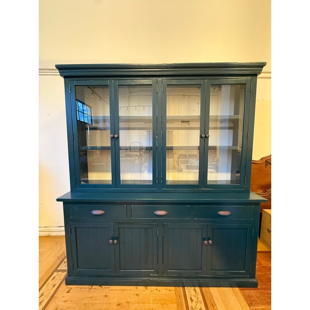 Farmhouse Vintage Mill Werks Napa Farmhouse Sideboard + Glass Door Hutch For Sale - Image 3 of 12