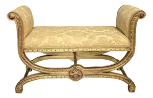 French Gilt Window Seat, 1920s