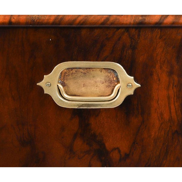 Antique Victorian Burr Walnut Cigar Humidor, 1870s For Sale - Image 4 of 13