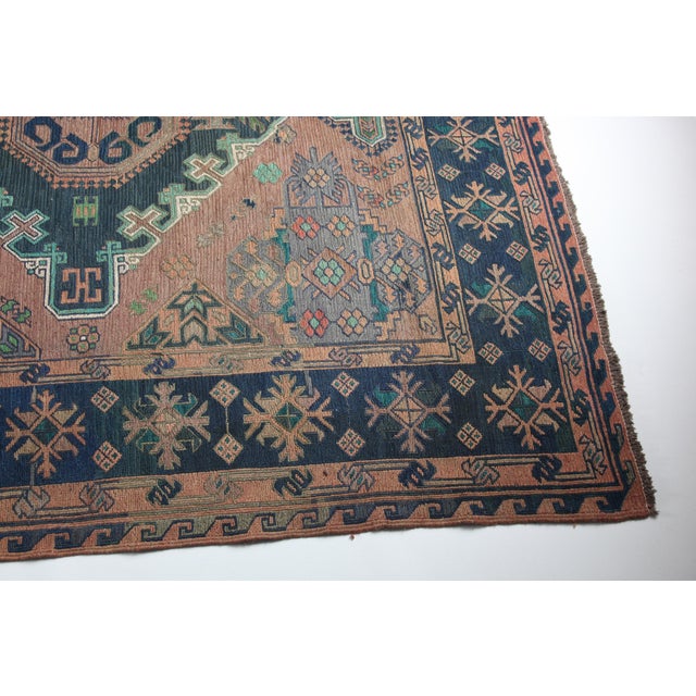 Hand Woven Embroidery Vintage Floor Kilim -11' 6'' X 6' For Sale - Image 4 of 14