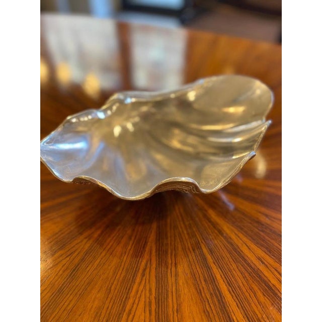Silver Shell-Shaped Catchall Dish, 1980s For Sale - Image 11 of 13