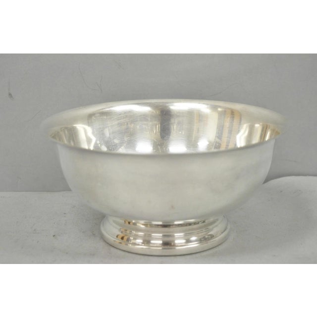 Mid-Century Modern Vintage Mid Century Modern Gorham Yc780 8" Silver Plated Serving Bowl For Sale - Image 3 of 11