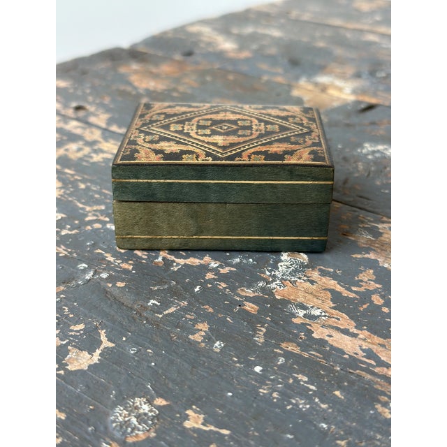 Black Antique Victorian Tunbridge Ware Mini Rectangular Inlaid Box, Circa Late 19th - Early 20th Century For Sale - Image 8 of 12