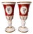 1960s Beautiful pair of Italian ceramic vases // cameo // classical design // gilt rim // ceramic planter // Roman busts // intaglio style For Sale