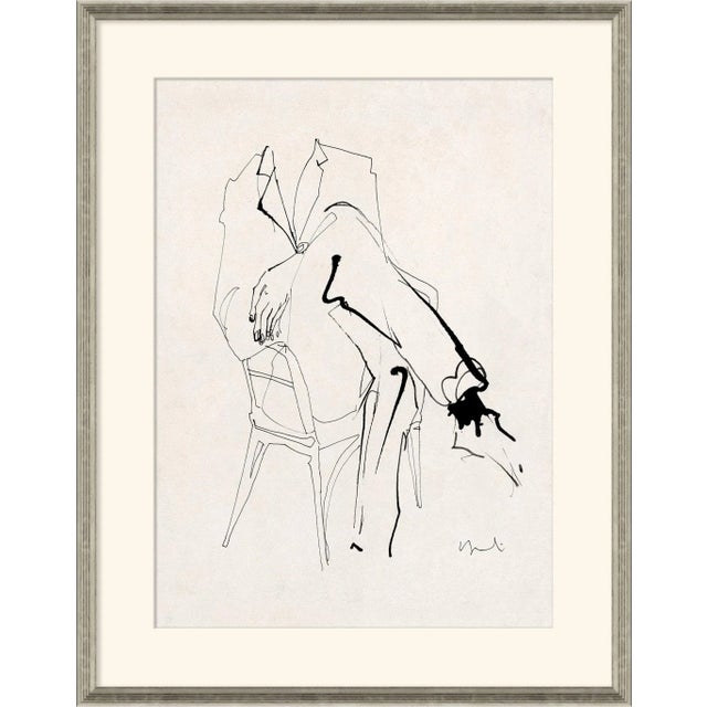 Figurative Carrier & Company for Soicher Marin 'Waiting II' Framed Figurative Print For Sale - Image 3 of 3