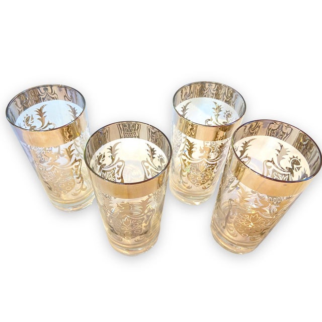 Morphew Abode 1950s Art Deco Silver Knights Glassware Set & Coasters- 9 Pieces For Sale In New York - Image 6 of 11