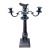 Vintage Neoclassical Gothic Bronze Candelabra With Griffin Finial & Crystal For Sale