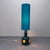 Blue Blue Ceramic Floor Lamp from Bay Keramik with Blue Silk Shade, West Germany, 1960s For Sale - Image 8 of 15