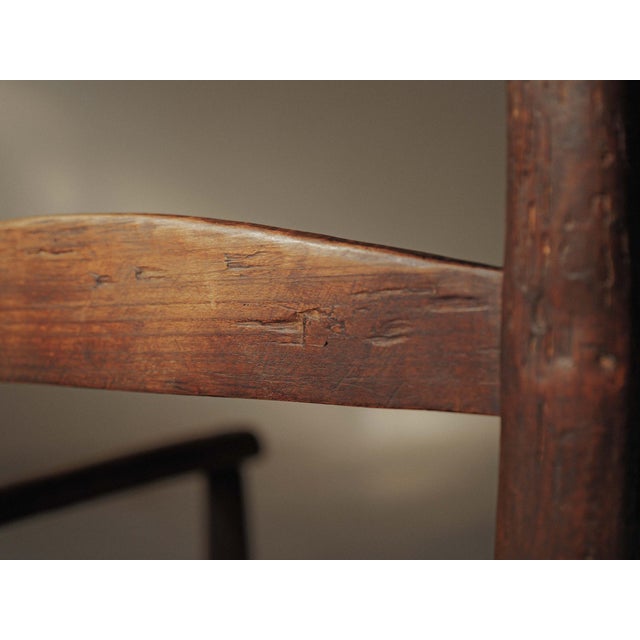 19th Century Folk French Armchair in Wood and Rush, 1890s For Sale - Image 15 of 17