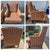 Wood 2010 Stratford Caye Large-Scale Modern Wingback Arm Chairs Brown Striped Upholstery - A Pair For Sale - Image 7 of 10