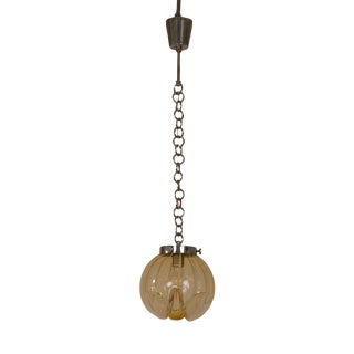 Pendant Light With Murano Blown Glass Globe, Italy For Sale
