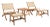 Brown Darryl 5 Piece Living Set - Natural For Sale - Image 8 of 9