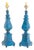 Modern Blue Painted Ceramic Table Lamps, Pair For Sale
