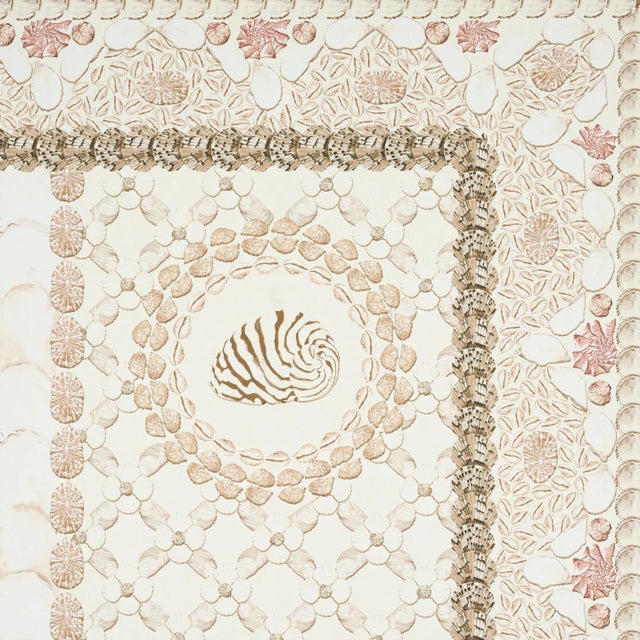 Schumacher Sample - Schumacher X Mary McDonald Shell Grotto Panel A in Sand For Sale - Image 4 of 5