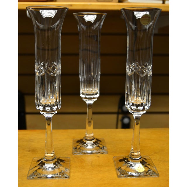 Set of 3 Vintage Zwiesel Cristallerie Germany flutes provide a combination of elegance, durability, and superior...