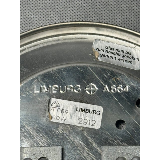 Mid-Century Limburg Glass Flush Mount Ceiling Light, 1960s For Sale - Image 10 of 13