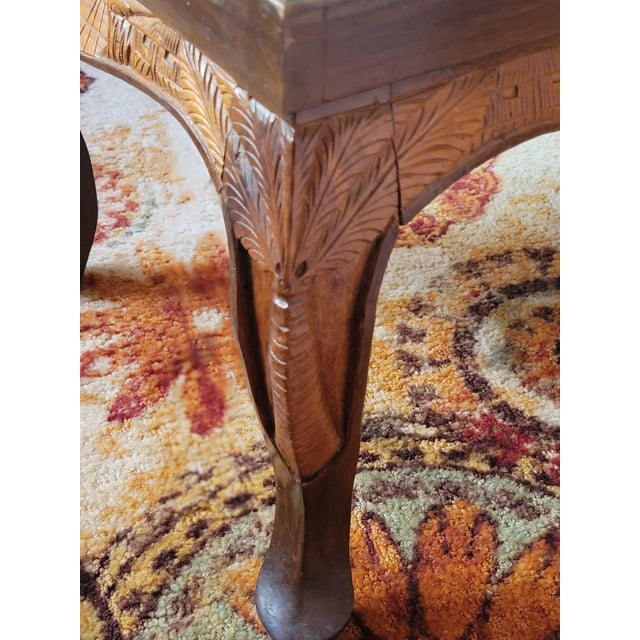 Vintage Hand-Carved Filipino Village Scene Coffee Table For Sale - Image 10 of 12
