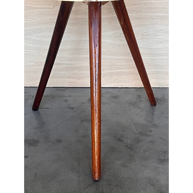 Metal Mid Century Italian Side Table in Brass and Iron With Wood Top For Sale - Image 7 of 7