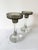 Pair of Early 20th Century Art Deco Glass Candlestick Holders For Sale - Image 9 of 9