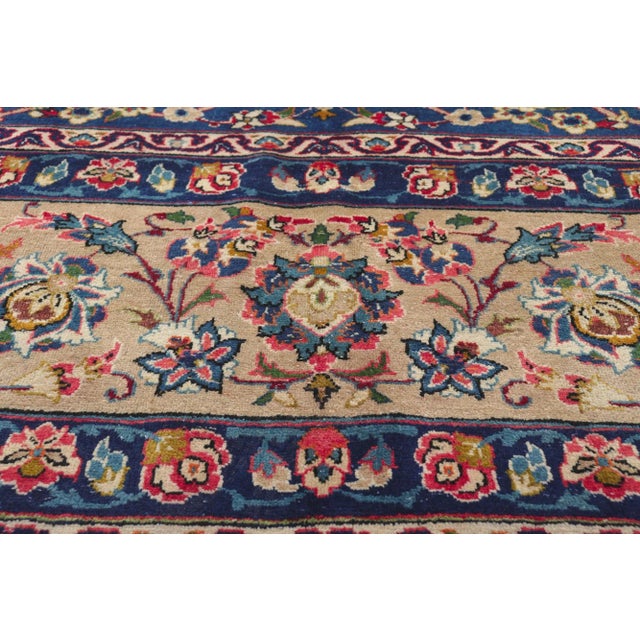Mid 20th Century Vintage Persian Isfahan Rug - 09'10 X 13'00 For Sale - Image 5 of 9