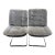 1975 Roche Bobois Gray Tufted Velvet Cantilever Chairs- Set of 2 For Sale