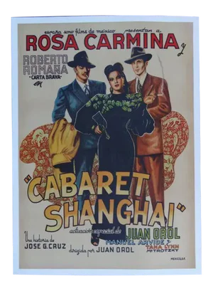1950s Vintage Cabaret Shanghai Mexican Movie Poster