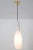 White Large 1950s Glass and Brass Suspension Light Attributed to Stilnovo For Sale - Image 8 of 12