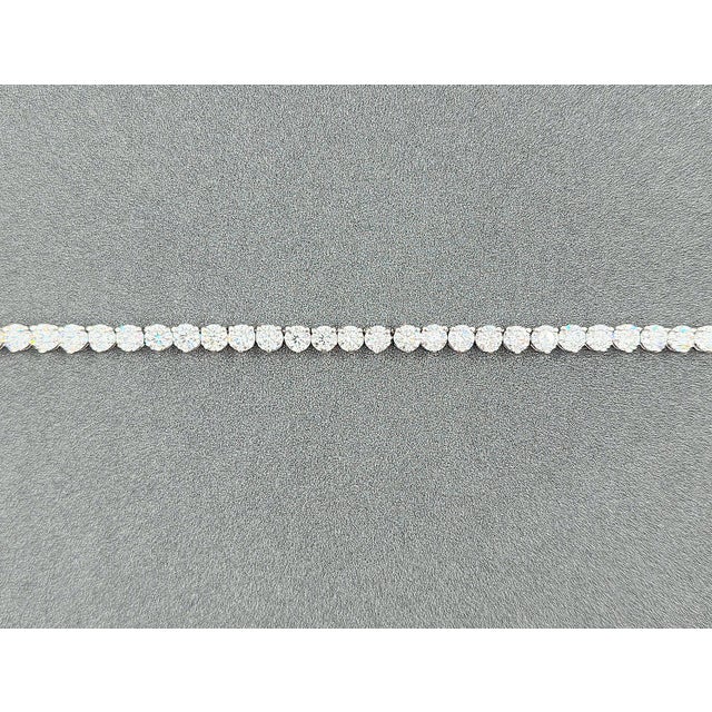 Metal 24.10 Ct Diamond Tennis Necklace For Sale - Image 7 of 8