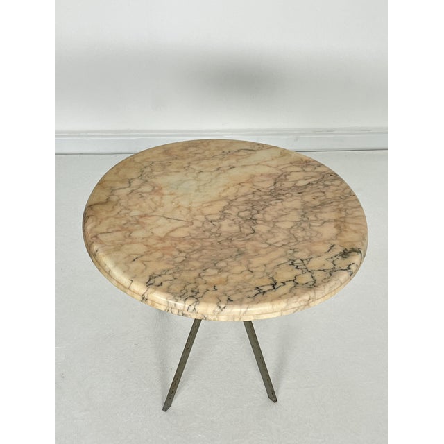1960s Iron Coffee Table with Marble Top, 1960s For Sale - Image 5 of 9