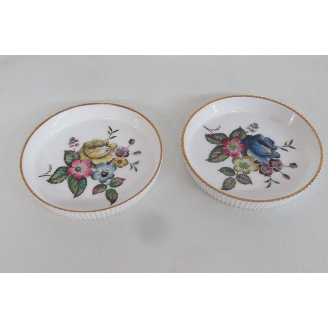Late 20th Century Late 20th Century Royal Worcester Fine Bone China Coasters 6pc Set G676 Hand Painted Florals For Sale - Image 5 of 14