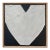 Hand-Textured Black and White Heart Painting Framed in Natural Wood — Minimalist Art With Soul For Sale