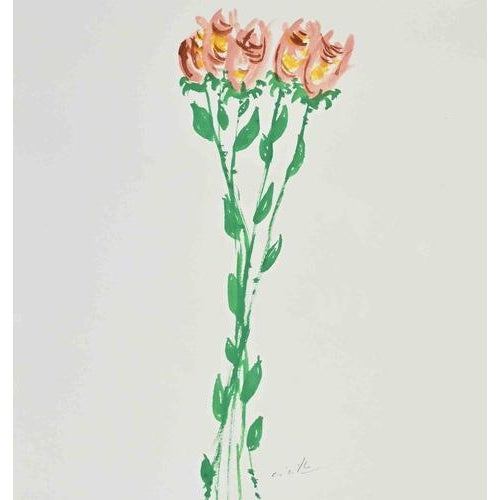 Tempera on cardboard attr. to Franco Cirilli. Hand signed lower right. Framed, in excellent condition.