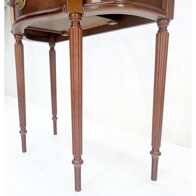 Demi Lune One Drawer Mahogany Console Entry Hall Table MINT For Sale - Image 10 of 12