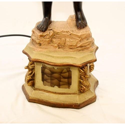 Italian Florentine Blackamoor Candelabra Lamps, Set of 2 For Sale - Image 5 of 18