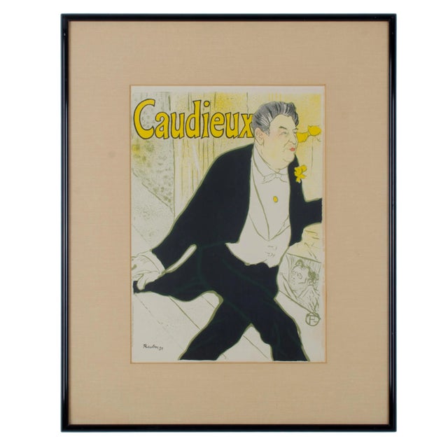 1950s 1950s Art Nouveau Lithograph of Caudieux by Toulouse-Lautrec For Sale - Image 5 of 5