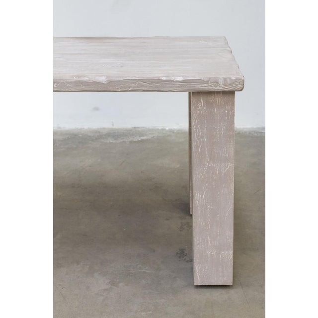 Early 21st Century Artisan Table in Patinated Dove Gray Fir, 2010s For Sale - Image 5 of 8