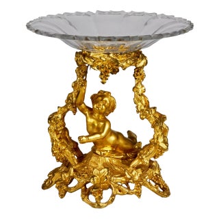 19th Century Gilded Bronze Decorative Fruit Vase For Sale