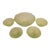Vintage Frosted Green Glass Cabbage Ware Salad Bowl Serving Set of 5 For Sale