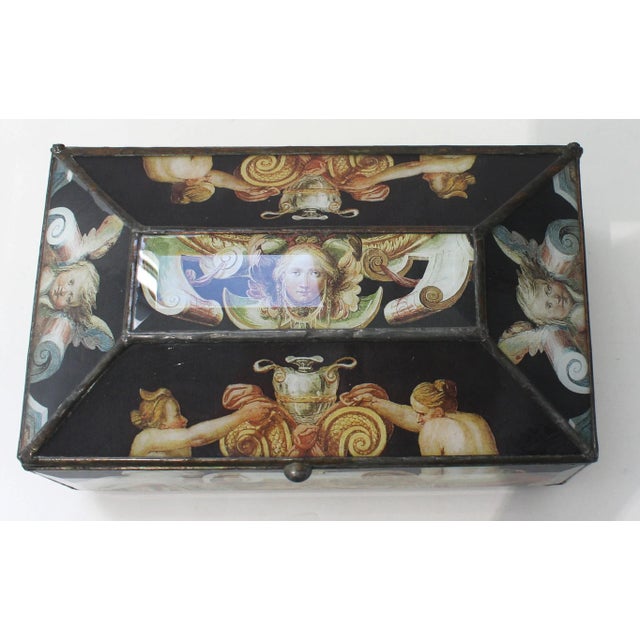 Late 20th Century Willan F Decoupaged Jewelry Box For Sale - Image 5 of 13