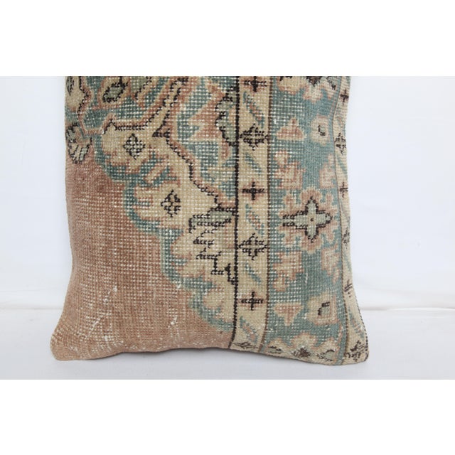 HandKnotted Vintage Turkish Rug Pillow Cover -16'' X 24'' For Sale - Image 4 of 11