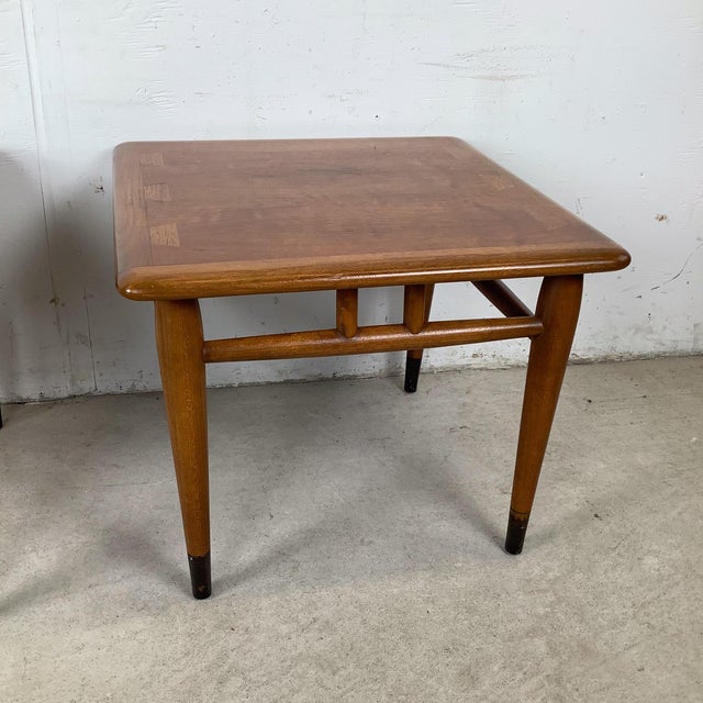 Pair of Lane Mid-Century Modern End Tables With Dovetail Tops For Sale In Philadelphia - Image 6 of 12