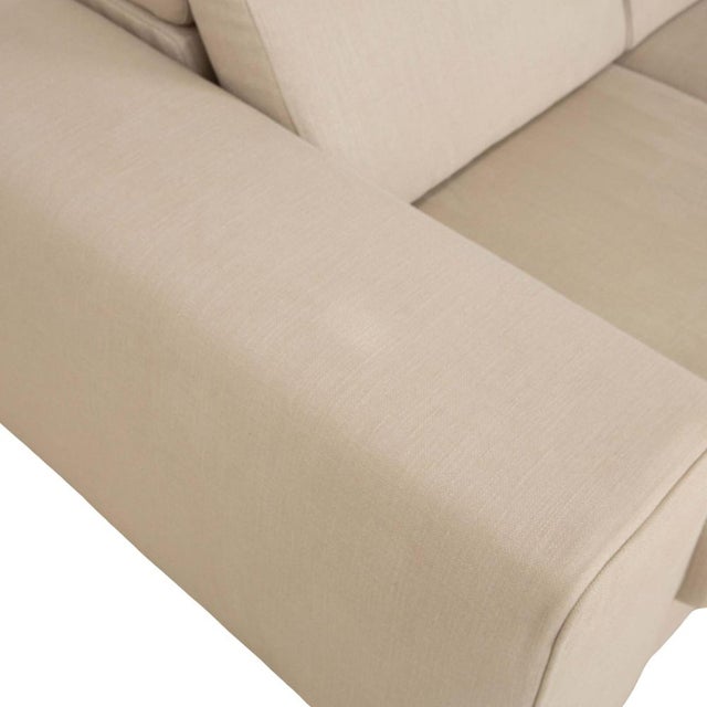 Alberta Summer Fabric Corner Sofa in Beige Cream For Sale - Image 5 of 14