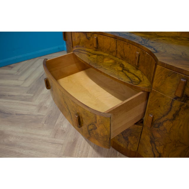 Art Deco British Burr Walnut Dressing Chest, 1930s For Sale - Image 9 of 12