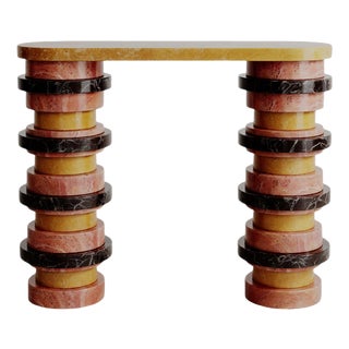 Stacked Silhouette Marble Sun Console by Esther Knopfler For Sale