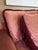 Rose Dusty Rose Velvet Sofa With Samuel & Sons Burgundy Brush & Bullion Fringe Trim For Sale - Image 8 of 10