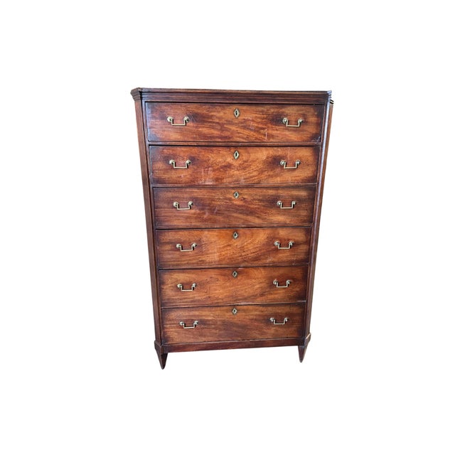 Mahogany Chest of 6 Drawers, 1800s For Sale - Image 6 of 6